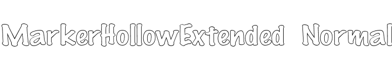MarkerHollowExtended Normal font preview