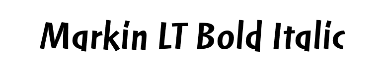 Markin LT Bold Italic font preview