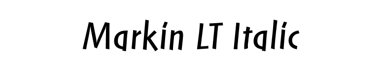 Markin LT Italic font preview