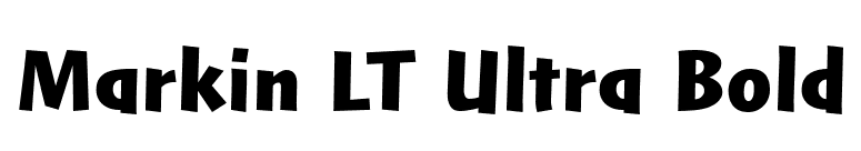 Markin LT Ultra Bold font preview