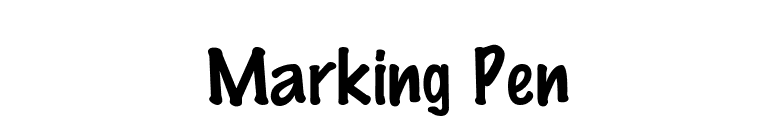 Marking Pen font preview