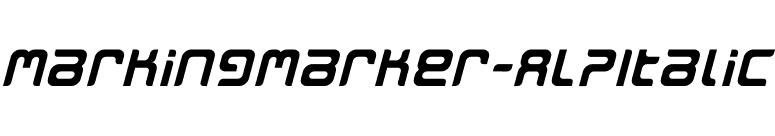 MarkingMarker-ALPItalic font preview
