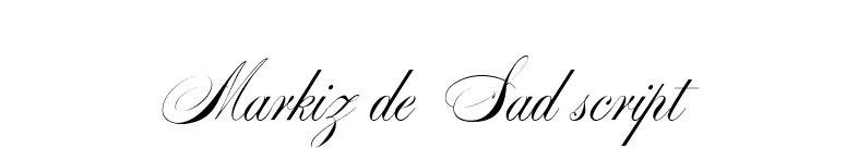 Markiz de Sad script font preview
