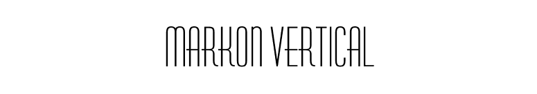Markon Vertical font preview