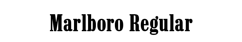 Marlboro Regular font preview