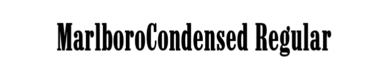 MarlboroCondensed Regular font preview