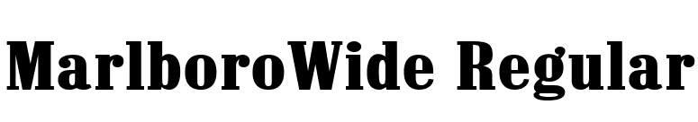 MarlboroWide Regular font preview