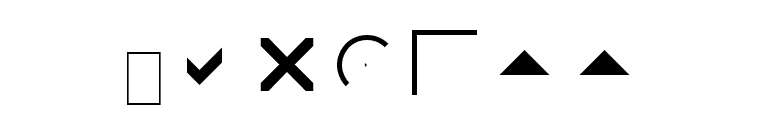 Marlett font preview