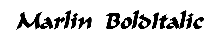 Marlin BoldItalic font preview