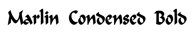 Marlin Condensed Bold font preview