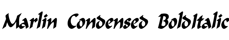 Marlin Condensed BoldItalic font preview