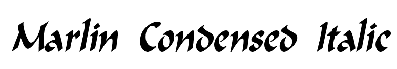 Marlin Condensed Italic font preview