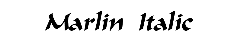 Marlin Italic font preview