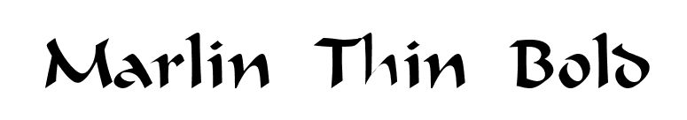 Marlin Thin Bold font preview