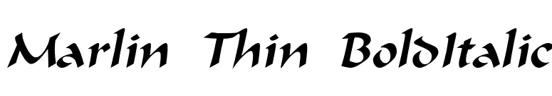 Marlin Thin BoldItalic font preview