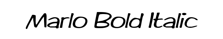 Marlo Bold Italic font preview