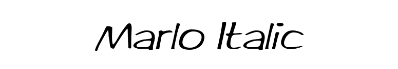 Marlo Italic font preview