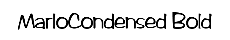 MarloCondensed Bold font preview