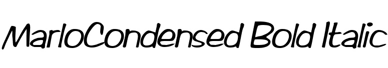 MarloCondensed Bold Italic font preview
