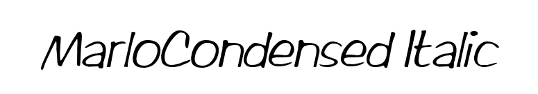 MarloCondensed Italic font preview