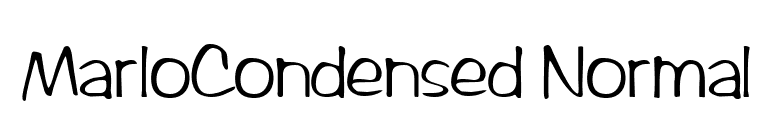 MarloCondensed Normal font preview