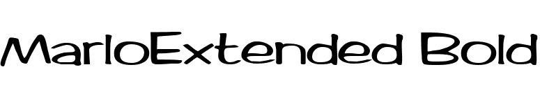 MarloExtended Bold font preview
