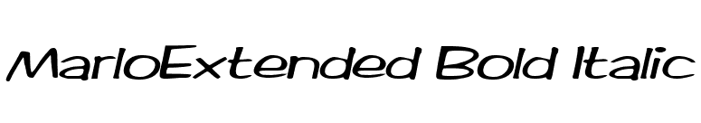 MarloExtended Bold Italic font preview
