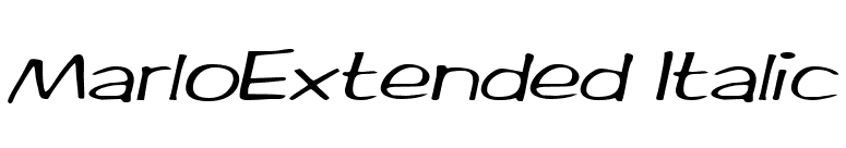 MarloExtended Italic font preview