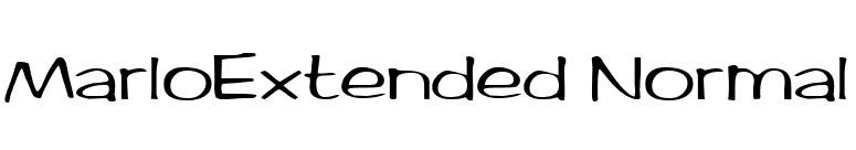 MarloExtended Normal font preview