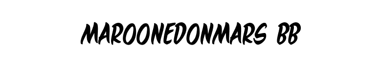 MaroonedOnMars BB font preview