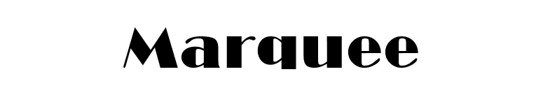 Marquee font preview