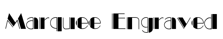 Marquee Engraved font preview