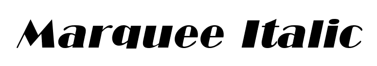 Marquee Italic font preview