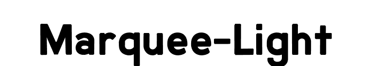 Marquee-Light font preview