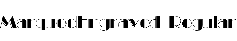 MarqueeEngraved Regular font preview