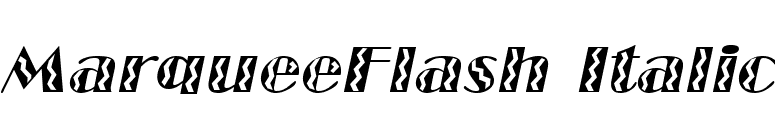 MarqueeFlash Italic font preview