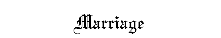 Marriage font preview