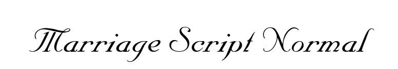 Marriage Script Normal font preview