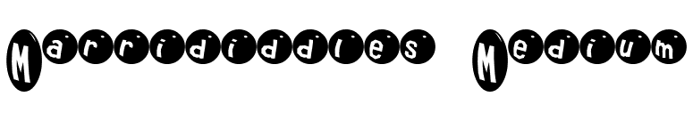 Marrididdles Medium font preview