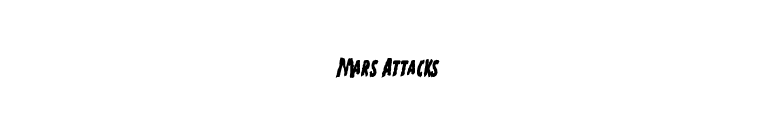 Mars Attacks font preview
