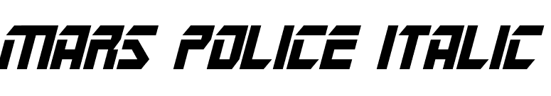 Mars Police Italic font preview