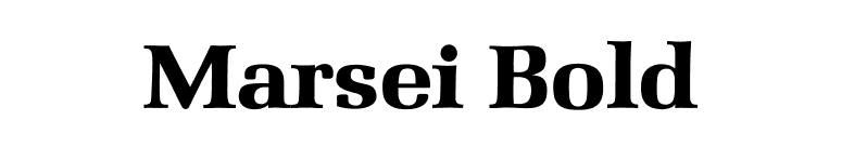 Marsei Bold font preview