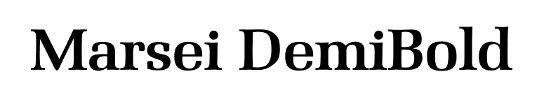 Marsei DemiBold font preview
