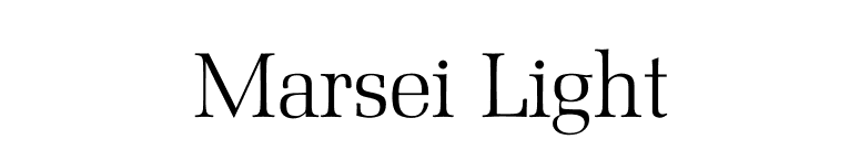 Marsei Light font preview