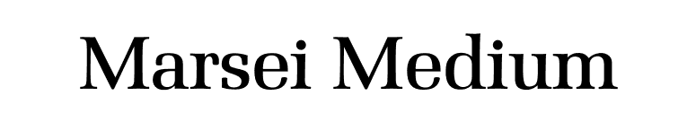 Marsei Medium font preview