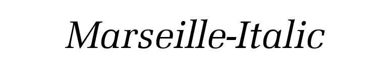 Marseille-Italic font preview