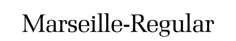Marseille-Regular font preview