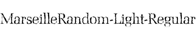 MarseilleRandom-Light-Regular font preview