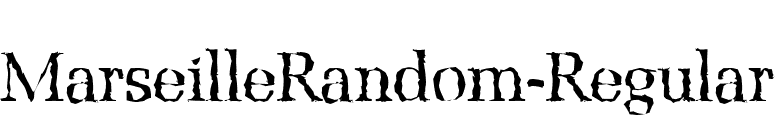 MarseilleRandom-Regular font preview
