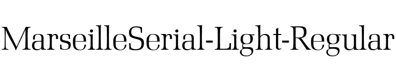 MarseilleSerial-Light-Regular font preview